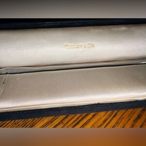 vintage Tiffany & Co. suede and silk lined jewelry box bracelet watch 1940s RARE